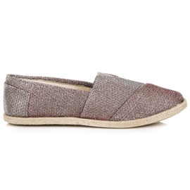 Deslize em alpargatas com glitter multicolorido