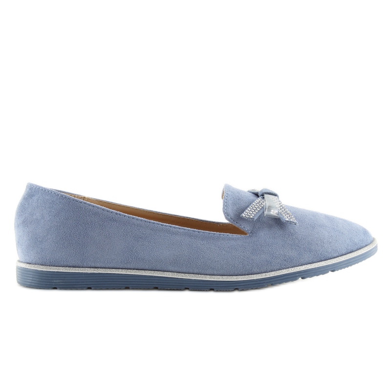 Mocassins femininos azuis JN-182 azul