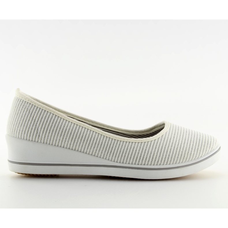 Bailarinas de cunha de prata c21v Silver cinza