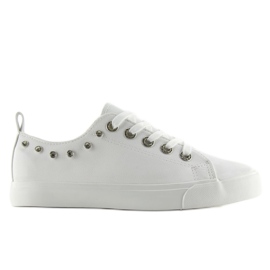 Tênis branco com zircônias cúbicas BL122p Branco Tênis branco com zircônias cúbicas BL122p Branco