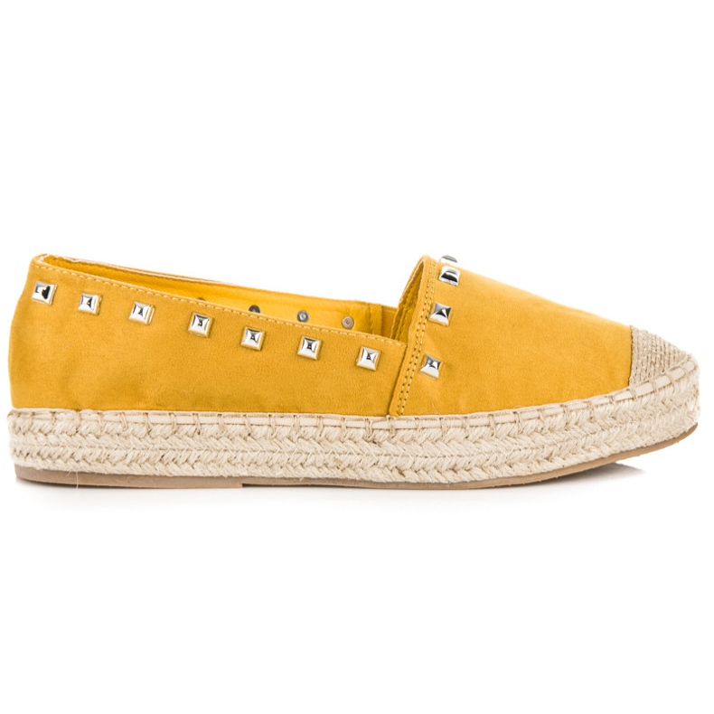 Nio Nio Alpercatas amarelas com tachas amarelo Nio Nio Alpercatas amarelas com tachas amarelo