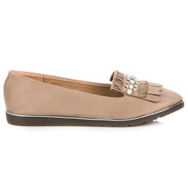 Mocassins com enfeite castanho