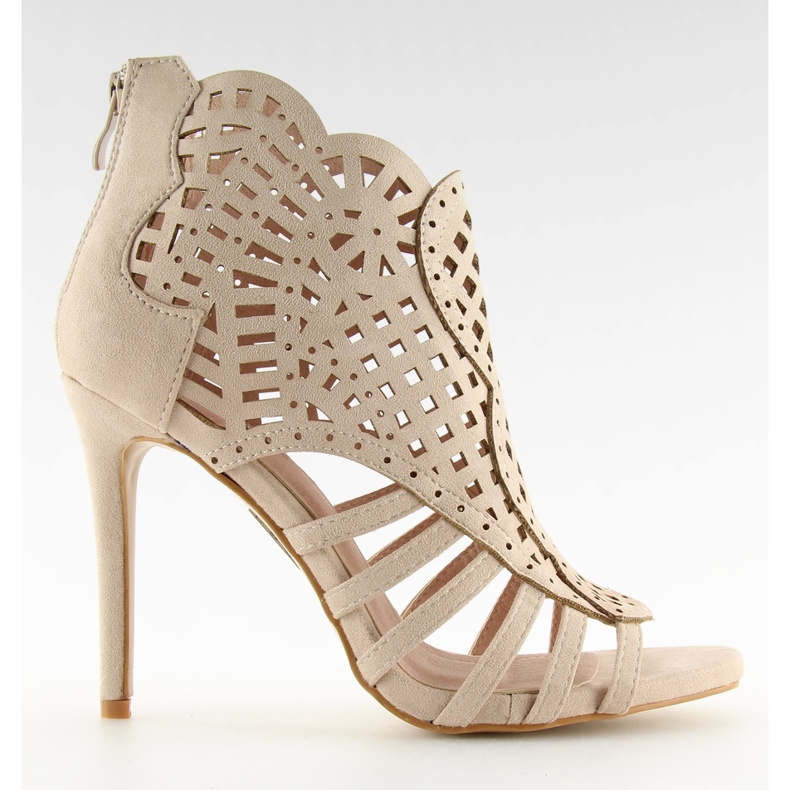 Botas de biqueira aberta bege M286 bege