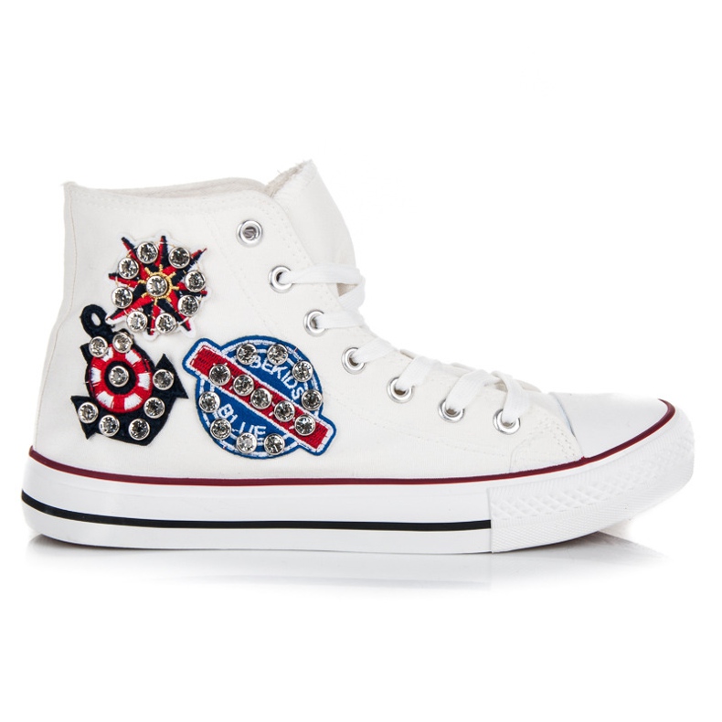 Seastar Tênis cano alto com patches branco