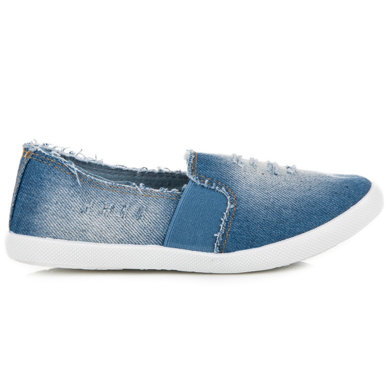 Bella Paris Tênis Jeans Slip On azul