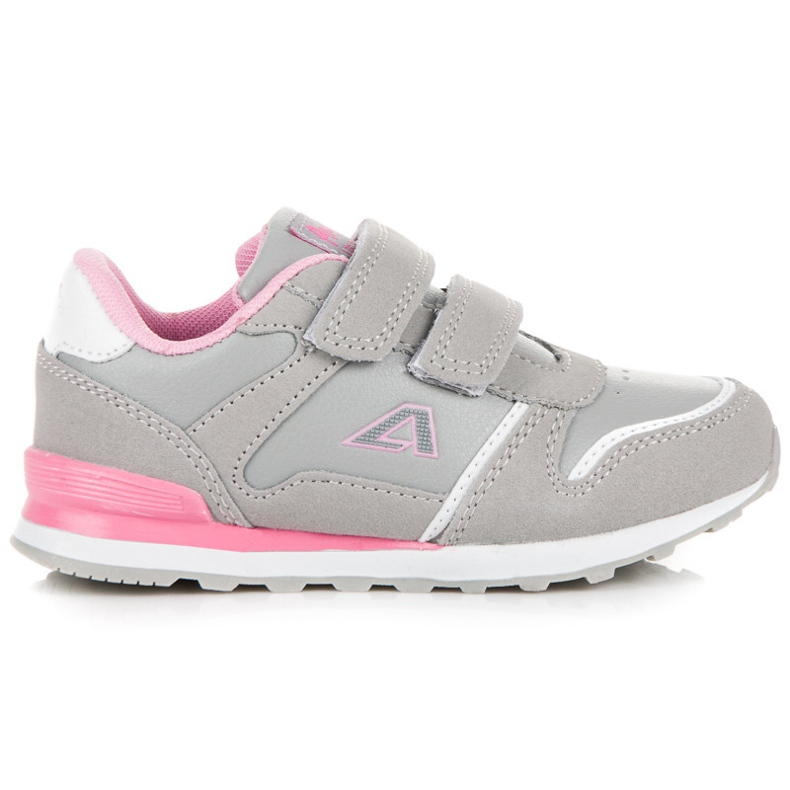 American Club Sapatos femininos com velcro cinza