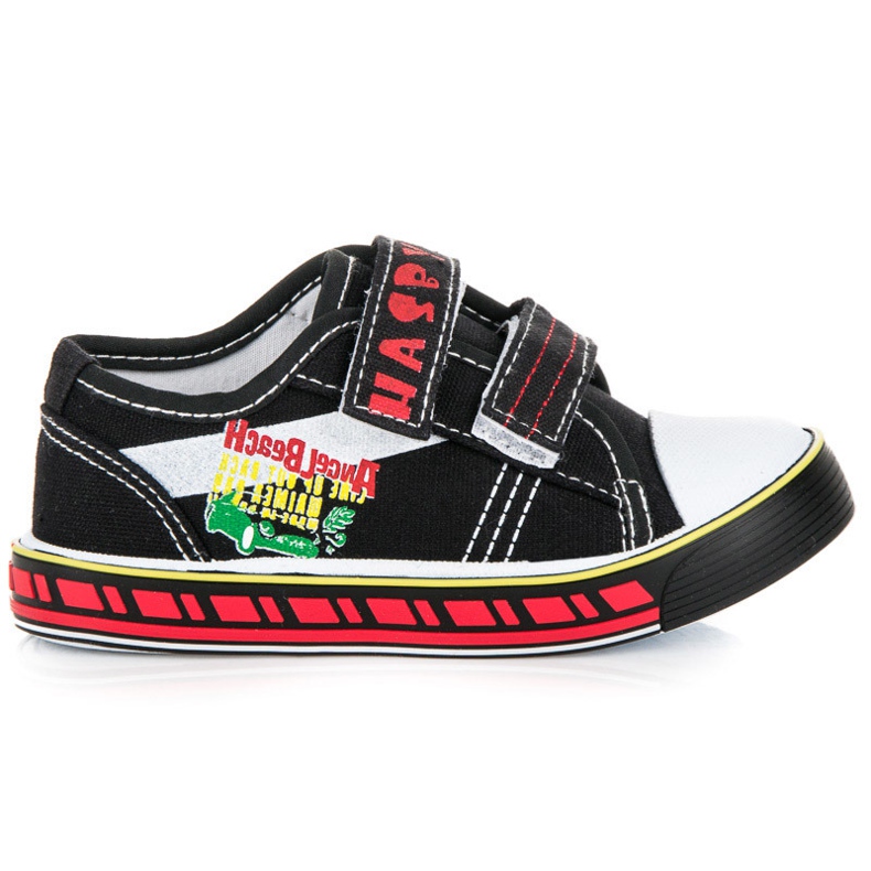 Hasby Ténis de velcro para menino preto