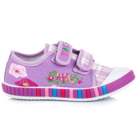 Hasby Tênis xadrez de meninas roxo