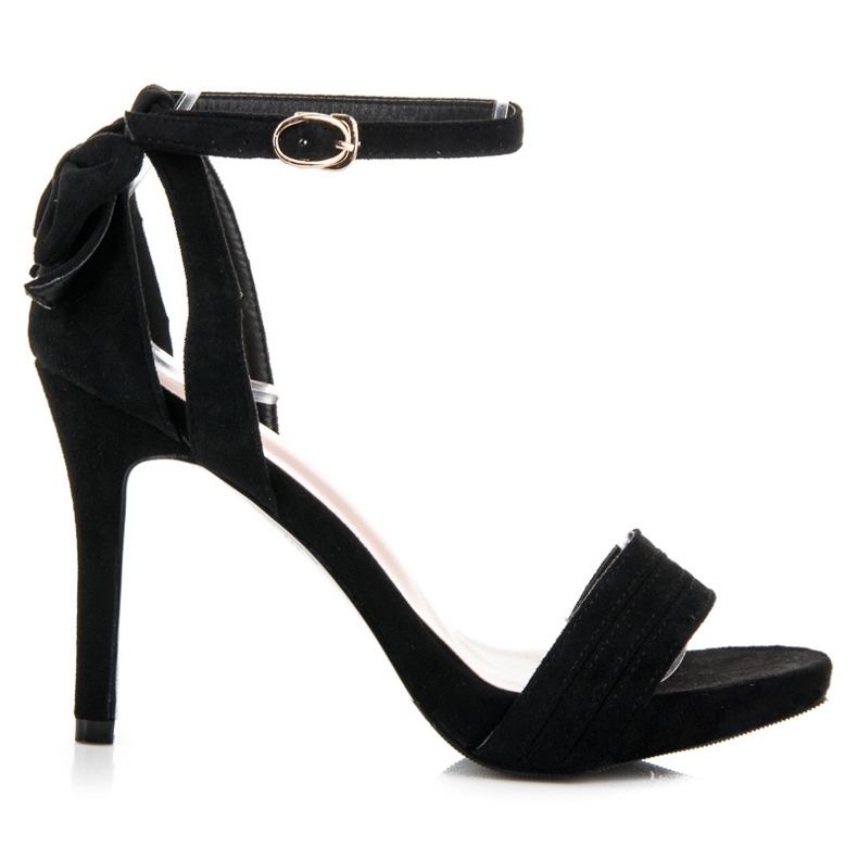 Vinceza Sandálias de camurça com laço preto