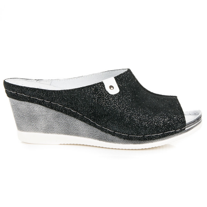 Vinceza Chinelos Black Wedge preto