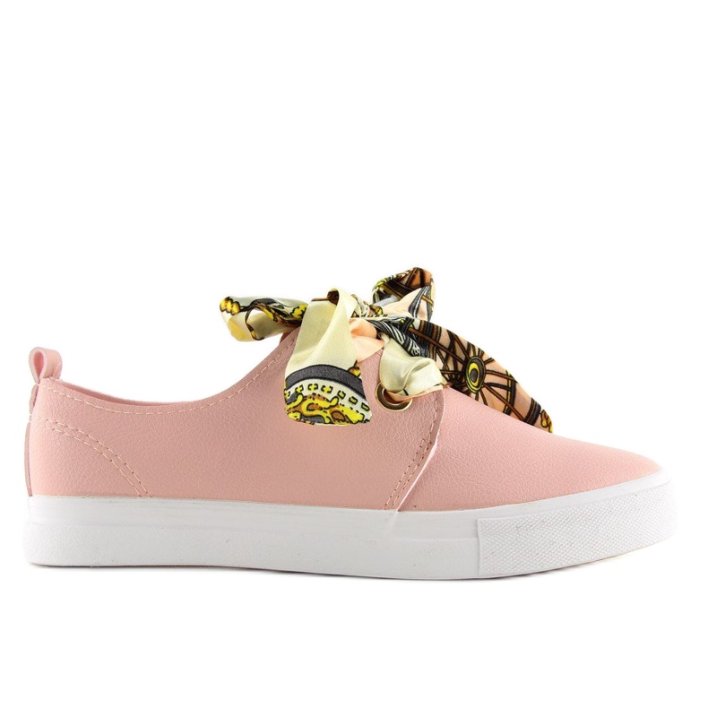 Sapatilhas atadas com fita rosa XL09P Rosa