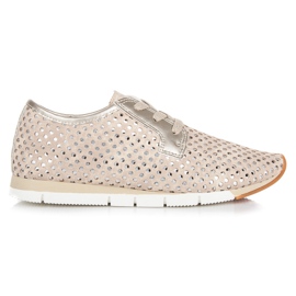 Kylie Tênis amarrados na moda amarelo marrom