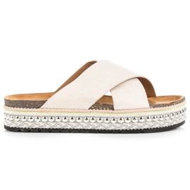 Seastar Chinelos de camurça na plataforma castanho Seastar Chinelos de camurça na plataforma castanho