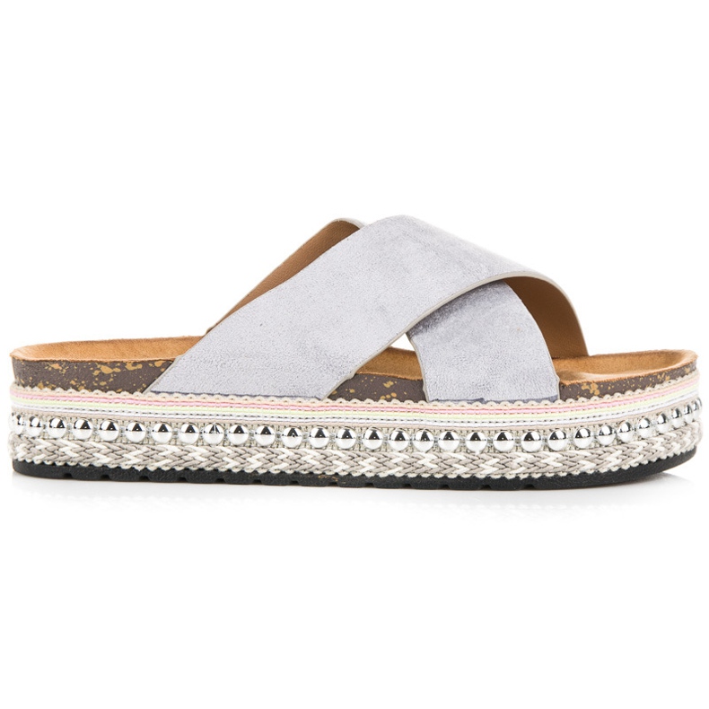 Seastar Chinelos de camurça na plataforma cinza