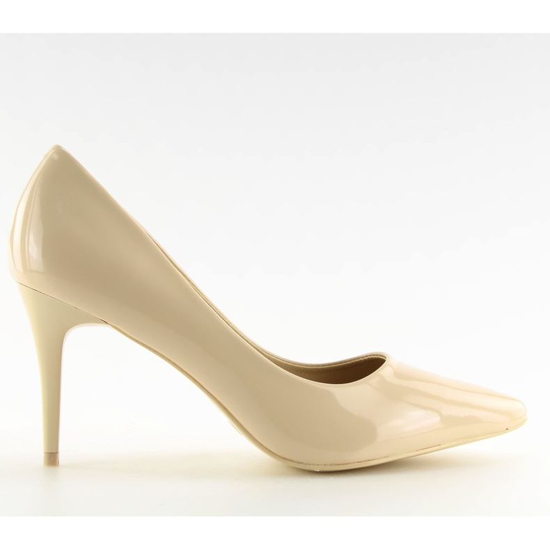 Sapatos femininos de couro envernizado bege LEI-83 Beige