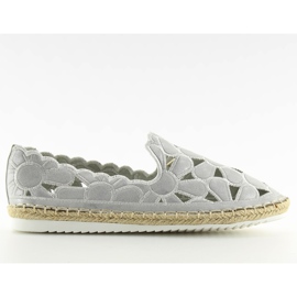 Alpercatas vazadas prateadas de mulher LT86 Prata cinza
