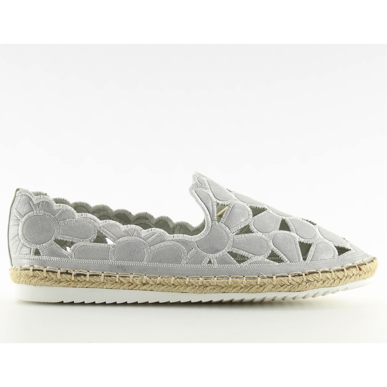 Alpercatas vazadas prateadas de mulher LT86 Prata cinza