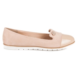 Vices Elegantes bailarinas de camurça castanho