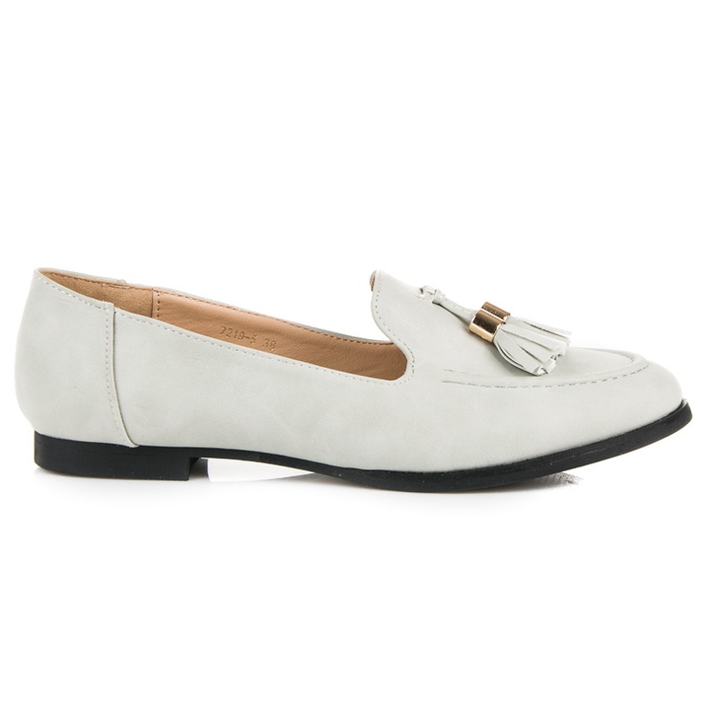 Vices Mocassins com franjas cinza