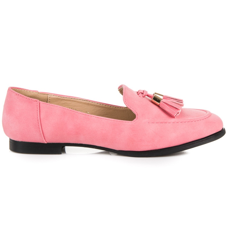 Vices Mocassins com franjas rosa