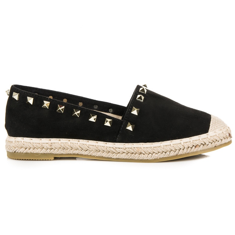 Seastar Alpargatas de camurça com tachas preto