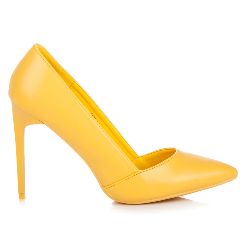 Vices Vícios elegantes de salto alto amarelo