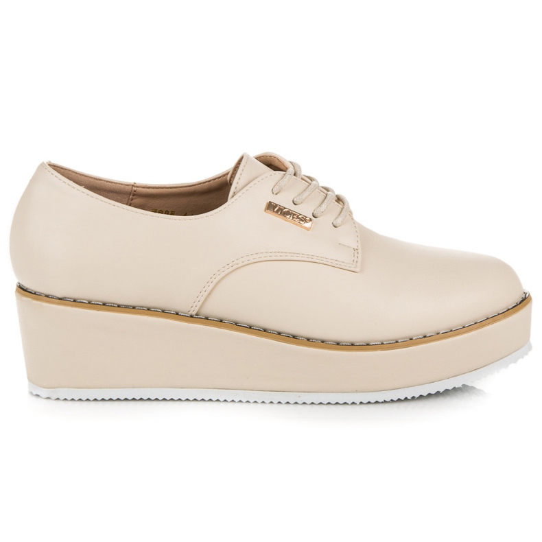 Vices Tornos de sapatos de cunha amarrados castanho