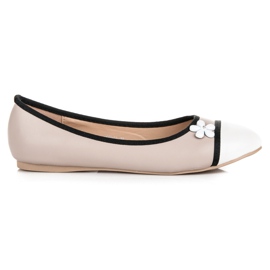 Vices bailarinas com flor marrom