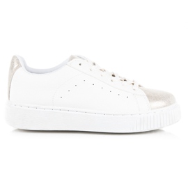 Tênis com estampa de cobra amarrado branco Tênis com estampa de cobra amarrado branco