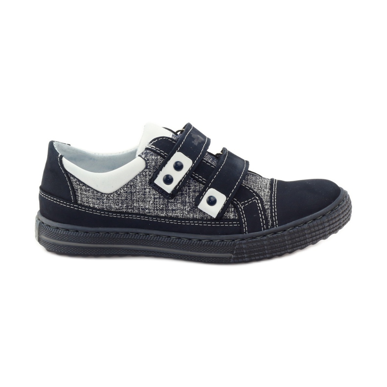 Sapatos de velcro Ren But 4299 azul marinho branco