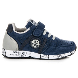 American Club Sapatilhas com elástico e velcro azul