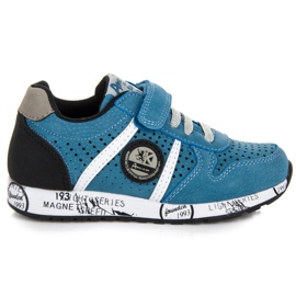 American Club Sapatilhas com elástico e velcro azul