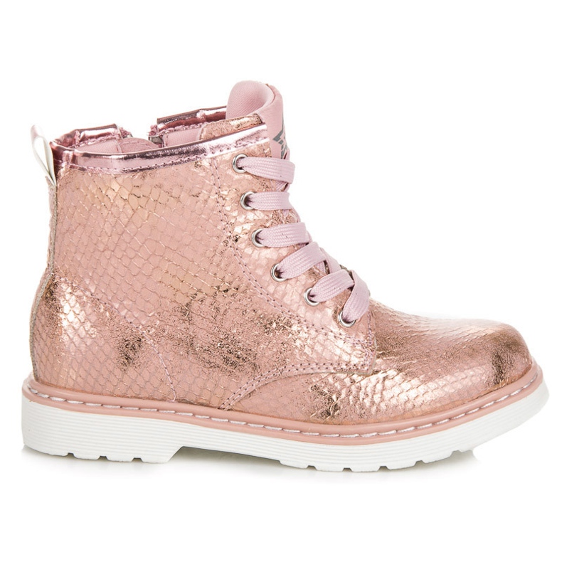 Serpente imprimir american club sapatos rosa