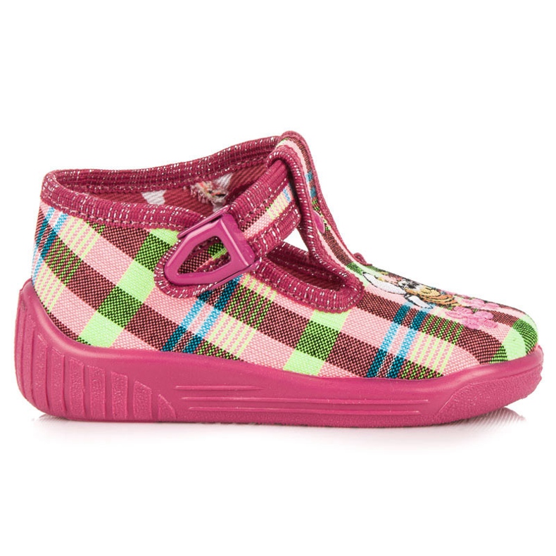 Chinelos xadrez em RAWEKS rosa