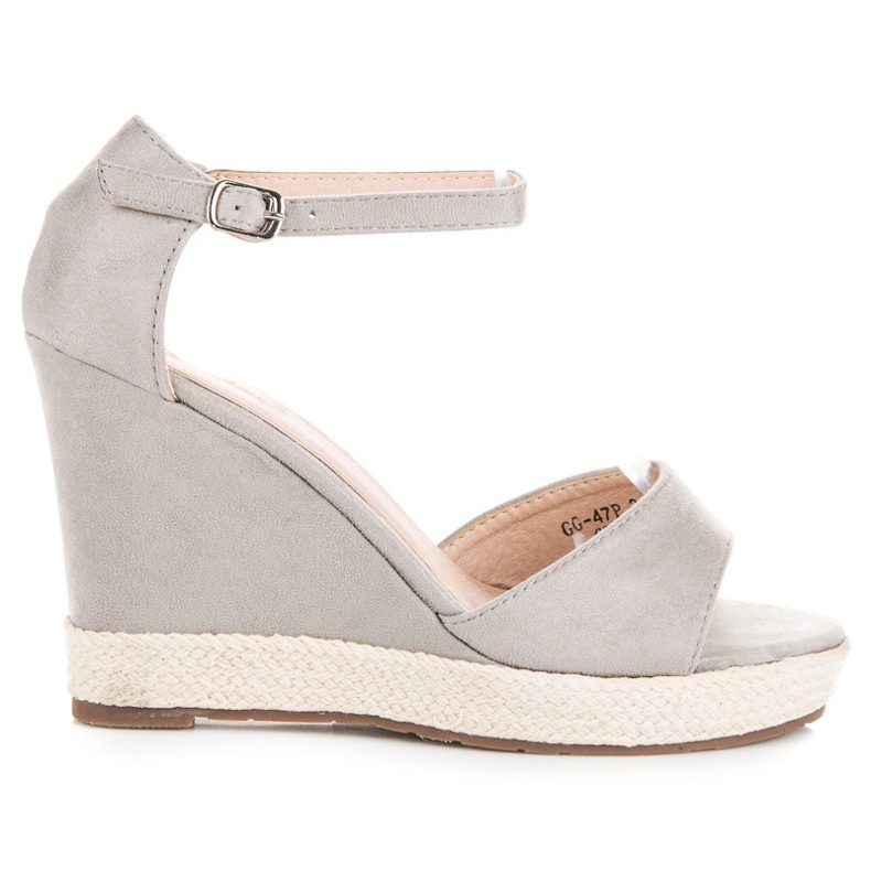 Seastar Sandálias de cunha de camurça cinza