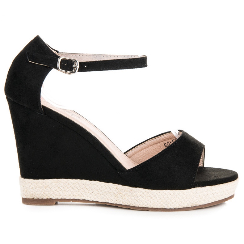 Seastar Sandálias de cunha de camurça preto