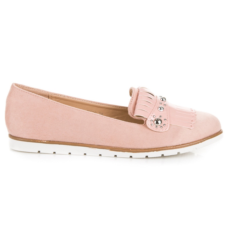 Seastar Mocassim de camurça com franjas rosa Seastar Mocassim de camurça com franjas rosa