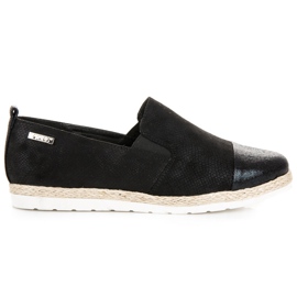 Vices Vícios de sapatos femininos slip-on preto