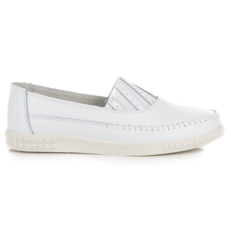 Mocassins de couro VINCEZA branco