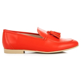 Vices Vícios de mocassins com franjas vermelhas vermelho
