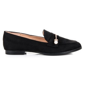 Seastar Mocassim com pérolas preto
