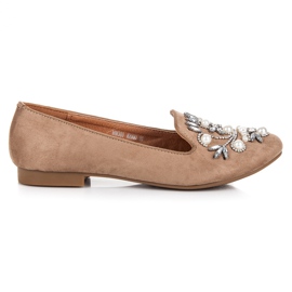 Lovery mocassins decorativos bege