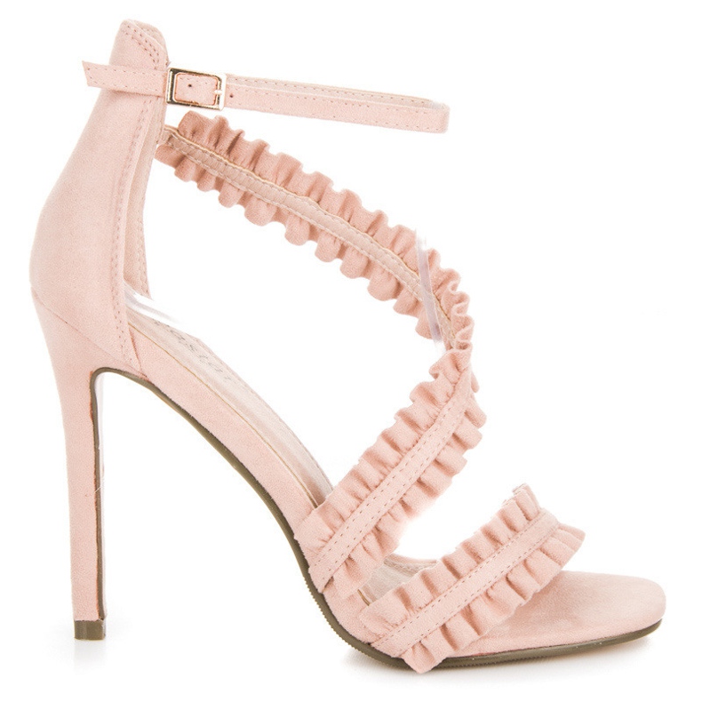 Seastar Sandálias de salto alto com folhos rosa