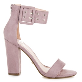 Seastar Sandália rock com zíper roxo