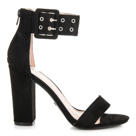 Seastar Sandália rock com zíper preto