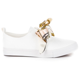 Seastar Tênis elegantes amarrados com uma fita branco Seastar Tênis elegantes amarrados com uma fita branco