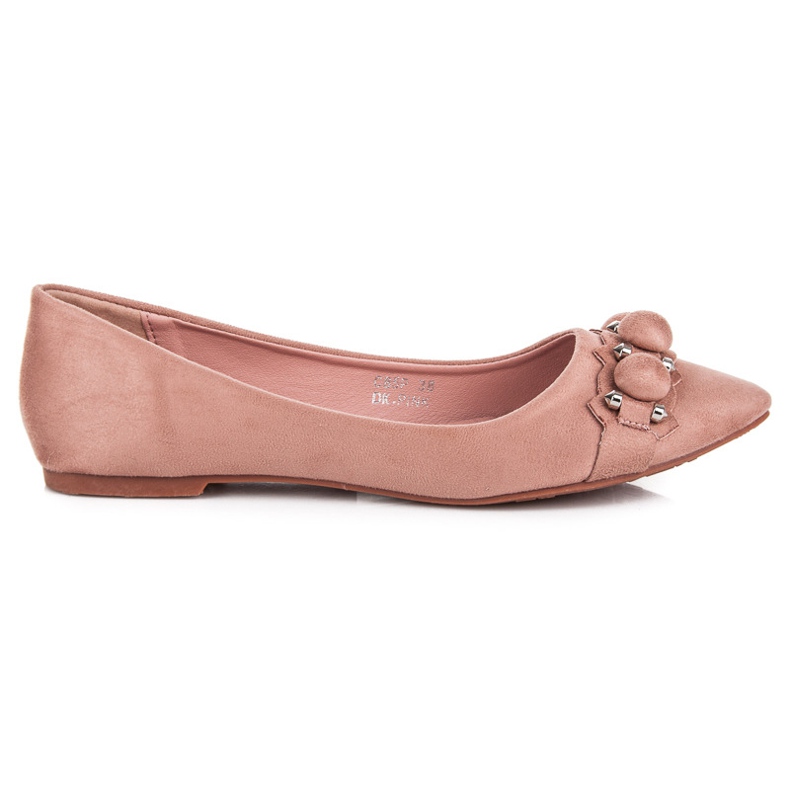 Seastar Suede Ballerina In Spitz rosa