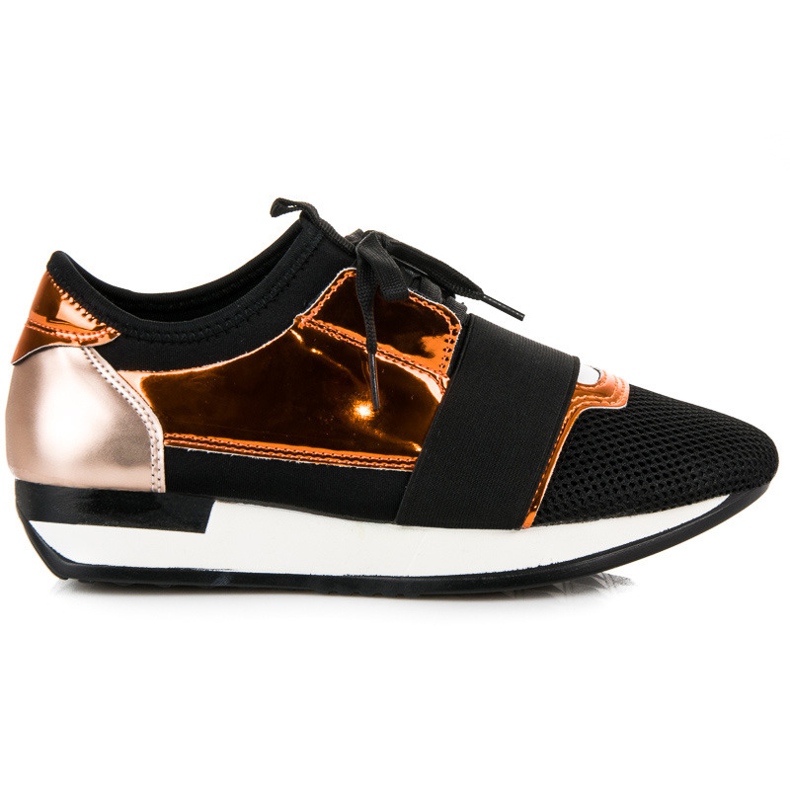 Sapatos esportivos da moda preto amarelo