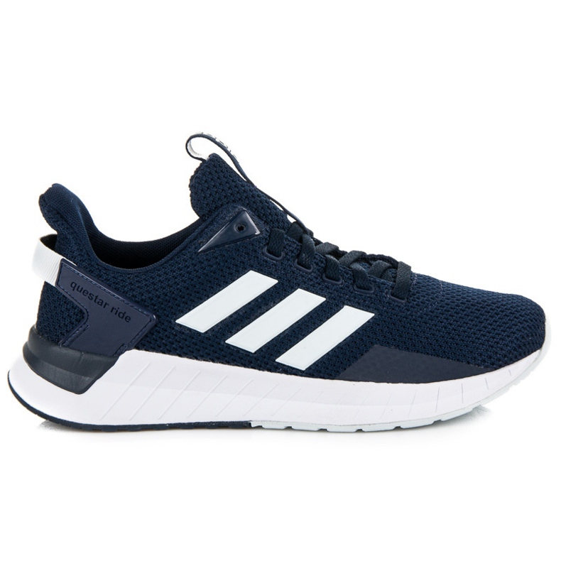 Passeio de adidas branco azul marinho