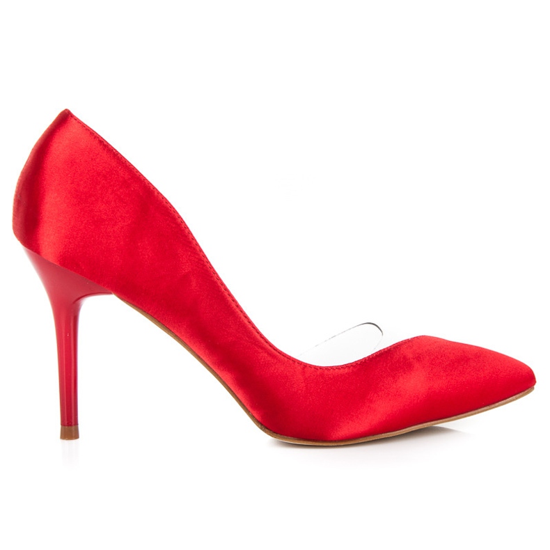 Alfinetes transparentes de cetim vermelho Alfinetes transparentes de cetim vermelho